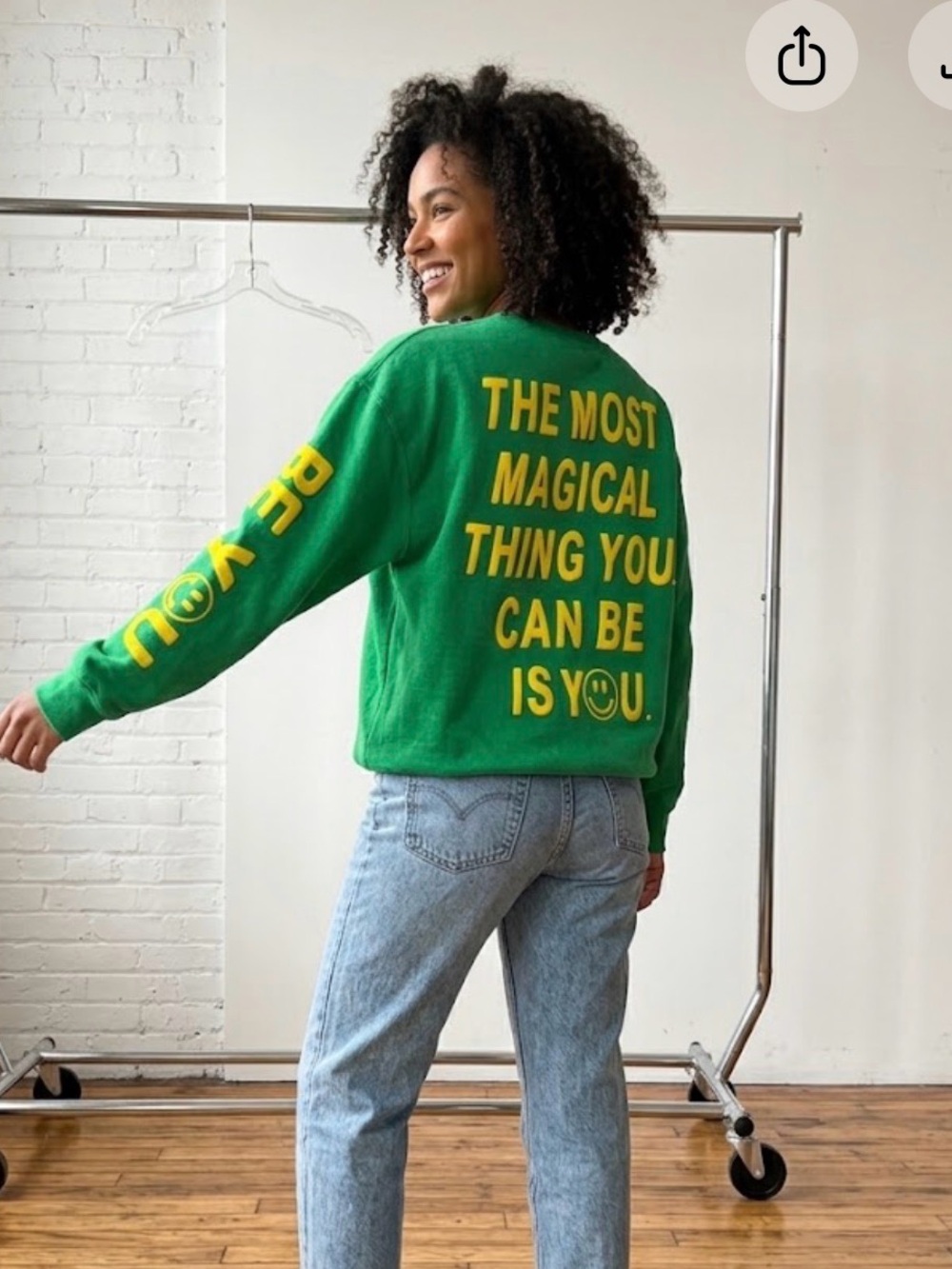 Dressed In Lala The Most Magical Thing You Can Be Is You Oversized Sweatshirt M